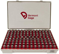 Vermont Gage - 125 Piece, 14.01-16.49 mm Diameter Plug and Pin Gage Set - Minus 0.01 mm Tolerance, Class ZZ - Apex Tool & Supply
