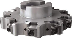 Seco - Shell Mount Connection, 0.63" Cutting Width, 1.579" Depth of Cut, 6" Cutter Diam, 1-1/2" Hole Diam, 10 Tooth Indexable Slotting Cutter - R335.25 Toolholder, XNHQ, LNHQ Insert, Right Hand Cutting Direction - Apex Tool & Supply