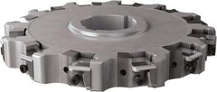Seco - Arbor Hole Connection, 0.63" Cutting Width, 2.492" Depth of Cut, 200mm Cutter Diam, 1.9685" Hole Diam, 12 Tooth Indexable Slotting Cutter - 335.25 Toolholder, XNHQ, LNHQ Insert, Right Hand Cutting Direction - Apex Tool & Supply