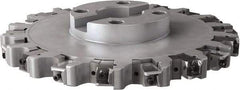 Seco - Shell Mount Connection, 1.26" Cutting Width, 3.402" Depth of Cut, 12" Cutter Diam, 2-1/2" Hole Diam, 9 Tooth Indexable Slotting Cutter - R335.25 Toolholder, XNHQ, LNHQ Insert, Right Hand Cutting Direction - Apex Tool & Supply