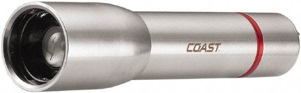 Coast Cutlery - White LED Bulb, 725 Lumens, Industrial/Tactical Flashlight - Silver Stainless Steel Body, 3 AAA Batteries Included - Apex Tool & Supply