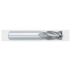 11mm Dia. x 70mm Overall Length 4-Flute Square End Solid Carbide SE End Mill-Round Shank-Center Cutting-TiALN - Apex Tool & Supply