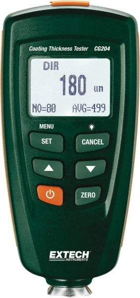 Extech - 19.69 to 49.21 mil Coating Thickness Gage - For Use with Ferrous/Nonferrous Bases - Apex Tool & Supply