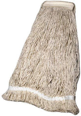 Ability One - 1-1/4" Medium Blended Fiber Cut End Mop Head - 2 Ply, Clamp Jaw Connection - Apex Tool & Supply