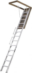 Louisville - 5.3' High, Type IAA Rating, Aluminum Attic Ladder - Apex Tool & Supply