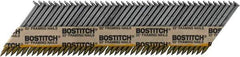 Stanley Bostitch - 11 Gauge 0.131" Shank Diam 3-1/2" Long Framing Nails for Power Nailers - Steel, Bright Finish, Smooth Shank, Angled Stick Paper Tape Collation, Round Head - Apex Tool & Supply