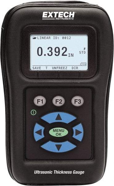 Extech - 0.02" to 20" Measurement, 0.001" Resolution Electronic Thickness Gage - Apex Tool & Supply