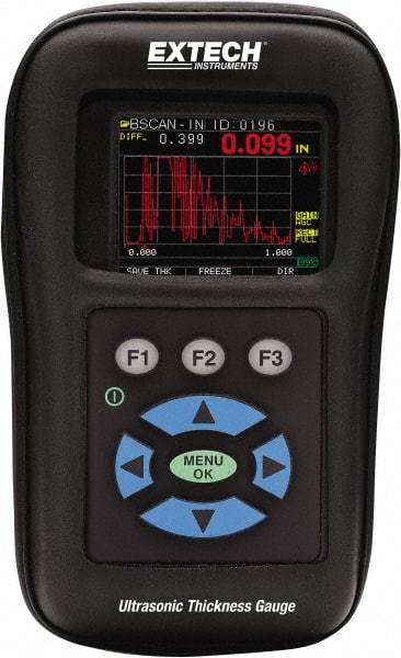 Extech - 0.02" to 20" Measurement, 0.001" Resolution Electronic Thickness Gage - Apex Tool & Supply