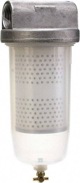 PRO-LUBE - 1 Inlet Size, 1 Outlet Size, 20 GPM, Pump Filter - 9.84 Long, 10 Micron Mesh, Polypropylene, Aluminium, Nylon, Paper and NBR - Apex Tool & Supply