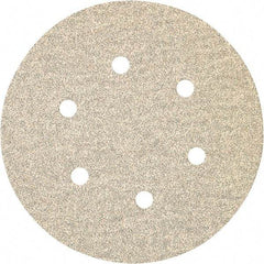 Porter-Cable - 6" Diam, 120 Grit Zirconia Alumina Adhesive PSA Disc - Fine Grade, Tan, C Weighted Backing, Flexible, 13,000 Max RPM - Apex Tool & Supply