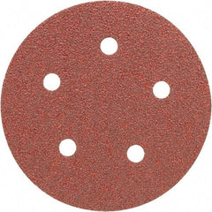 Porter-Cable - 5" Diam, 180 Grit Aluminum Oxide Adhesive PSA Disc - Very Fine Grade, Tan, C Weighted Backing, Flexible, 13,000 Max RPM - Apex Tool & Supply