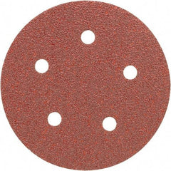 Porter-Cable - 5" Diam, 40 Grit Aluminum Oxide Adhesive PSA Disc - Coarse Grade, Tan, C Weighted Backing, Flexible, 13,000 Max RPM - Apex Tool & Supply