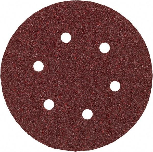 Porter-Cable - 6" Diam, 120 Grit Aluminum Oxide Adhesive PSA Disc - Fine Grade, Tan, C Weighted Backing, Flexible, 13,000 Max RPM - Apex Tool & Supply