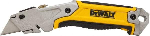 DeWALT - Retractable Utility Knife - 2-1/2" Bi-Metal Blade, Yellow & Silver Metal Handle, 1 Blade Included - Apex Tool & Supply