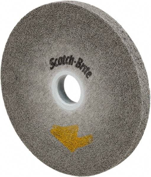 3M - 6" Diam, 1/2" Face Width, 1" Center Hole, Fine Grade, Silicon Carbide Deburring Wheel - Convolute, Medium Density 10 Grade, 6,000 RPM - Apex Tool & Supply