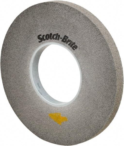 3M - 10" Diam, 1" Face Width, 5" Center Hole, Fine Grade, Silicon Carbide Deburring Wheel - Convolute, Medium Density 10 Grade, 3,600 RPM - Apex Tool & Supply