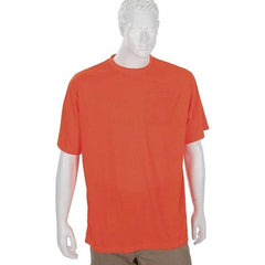 Ergodyne - Size 2XL, Orange, High Visibility, Short Sleeve T-Pocket, - 1 Pocket, Polyester - Apex Tool & Supply