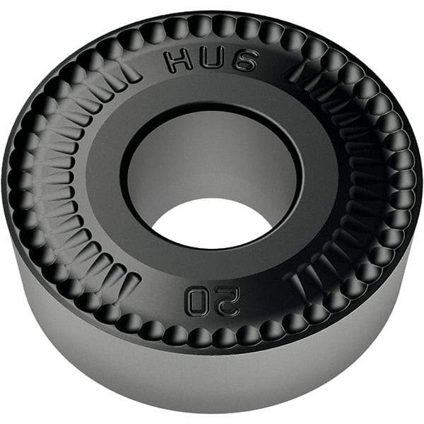 Walter - RCMX2507M0 HU6 Grade WPP10S Carbide Turning Insert - TiCN/Al2O3/TiN Finish, Round, 25mm Inscr Circle, 5/16" Thick - Apex Tool & Supply
