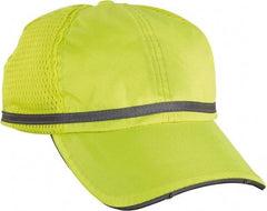 Ergodyne - Size Universal, General Purpose Baseball Cap - Lime Solid Pattern, Polyester - Apex Tool & Supply