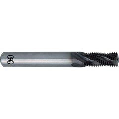 OSG - 3/4-10 UNC, 0.62" Cutting Diam, 5 Flute, Solid Carbide Helical Flute Thread Mill - External Thread, 1.2" LOC, 4" OAL, 5/8" Shank Diam - Apex Tool & Supply