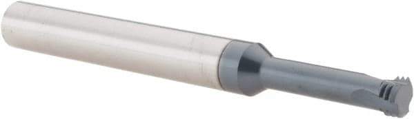 Scientific Cutting Tools - 3/8-24 UNF, 0.285" Cutting Diam, 3 Flute, Solid Carbide Helical Flute Thread Mill - Internal Thread, 1" LOC, 3-1/2" OAL, 3/8" Shank Diam - Apex Tool & Supply