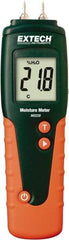 Extech - 32 to 104°F Operating Temp, Pocket Size Moisture Meter - LCD Display - Apex Tool & Supply