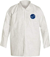 Dupont - Size L, White, General Purpose, Long Sleeve Shirt - 38-1/4 to 41-3/4 Inch Chest, 32-1/2 Inch Long, Tyvek - Apex Tool & Supply