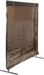 Singer Safety - 6 Ft. Wide x 6 Ft. High, 14 mil Thick Transparent Vinyl Portable Welding Screen Kit - Gray - Apex Tool & Supply