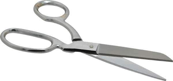 Heritage Cutlery - 3" LOC, 7" OAL Chrome Plated Standard Shears - Right Hand, Metal Bent Handle, For General Purpose Use - Apex Tool & Supply