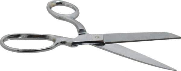 Heritage Cutlery - 3-1/2" LOC, 8-1/2" OAL Chrome Plated Standard Shears - Right Hand, Metal Offset Handle, For General Purpose Use - Apex Tool & Supply