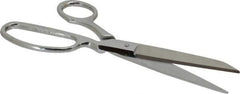 Heritage Cutlery - 4" LOC, 9" OAL Chrome Plated Standard Shears - Right Hand, Metal Bent Handle, For General Purpose Use - Apex Tool & Supply