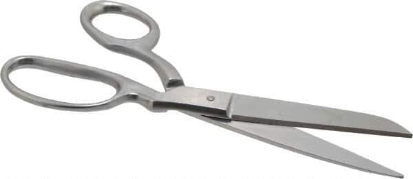 Heritage Cutlery - 3-1/2" LOC, 8-1/2" OAL Stainless Steel Standard Shears - Right Hand, Metal Bent Handle, For General Purpose Use - Apex Tool & Supply