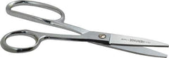 Heritage Cutlery - 3" LOC, 8-1/4" OAL Chrome Plated High Leverage Shears - Right Hand, Metal Straight Handle, For General Purpose Use - Apex Tool & Supply