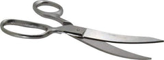Heritage Cutlery - 3-1/2" LOC, 8" OAL Stainless Steel Standard Shears - Right Hand, Metal Straight Handle, For Poultry Processing - Apex Tool & Supply
