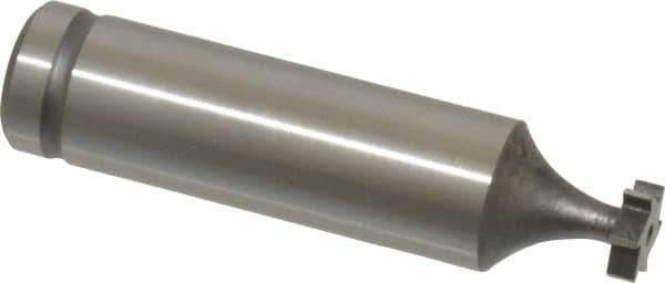 Made in USA - 5/16" Diam x 3/32" Face Width, Cobalt, 6 Teeth, Shank Connection Woodruff Keyseat Cutter - Uncoated, 2-3/32" OAL x 1/2" Shank, Straight Teeth, ANSI 302-1/2, Old Standard 207 - Apex Tool & Supply