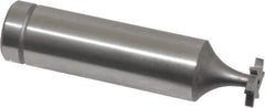 Made in USA - 3/8" Diam x 1/16" Face Width, Cobalt, 6 Teeth, Shank Connection Woodruff Keyseat Cutter - Uncoated, 2-1/16" OAL x 1/2" Shank, Straight Teeth, ANSI 203, Old Standard 211 - Apex Tool & Supply