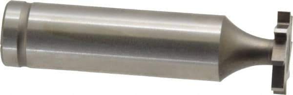Made in USA - 5/8" Diam x 3/32" Face Width, Cobalt, 8 Teeth, Shank Connection Woodruff Keyseat Cutter - Uncoated, 2-3/32" OAL x 1/2" Shank, Straight Teeth, ANSI 305, Old Standard 4 - Apex Tool & Supply