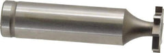 Made in USA - 5/8" Diam x 3/32" Face Width, Cobalt, 8 Teeth, Shank Connection Woodruff Keyseat Cutter - Uncoated, 2-3/32" OAL x 1/2" Shank, Straight Teeth, ANSI 305, Old Standard 4 - Apex Tool & Supply