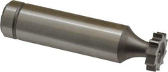 Made in USA - 1/2" Diam x 1/8" Face Width, Cobalt, 10 Teeth, Shank Connection Woodruff Keyseat Cutter - Uncoated, 2-1/8" OAL x 1/2" Shank, Straight Teeth, ANSI 404, Old Standard 3 - Apex Tool & Supply