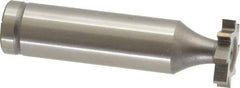 Made in USA - 5/8" Diam x 1/8" Face Width, Cobalt, 8 Teeth, Shank Connection Woodruff Keyseat Cutter - Uncoated, 2-1/8" OAL x 1/2" Shank, Straight Teeth, ANSI 405, Old Standard 5 - Apex Tool & Supply