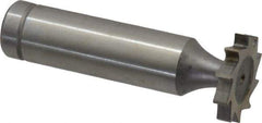 Made in USA - 3/4" Diam x 1/8" Face Width, Cobalt, 10 Teeth, Shank Connection Woodruff Keyseat Cutter - Uncoated, 2-1/8" OAL x 1/2" Shank, Straight Teeth, ANSI 406, Old Standard 7 - Apex Tool & Supply