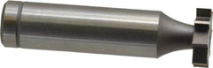 Made in USA - 5/8" Diam x 5/32" Face Width, Cobalt, 8 Teeth, Shank Connection Woodruff Keyseat Cutter - Uncoated, 2-5/32" OAL x 1/2" Shank, Straight Teeth, ANSI 505, Old Standard 6 - Apex Tool & Supply