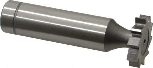 Made in USA - 3/4" Diam x 5/32" Face Width, Cobalt, 10 Teeth, Shank Connection Woodruff Keyseat Cutter - Uncoated, 2-5/32" OAL x 1/2" Shank, Straight Teeth, ANSI 506, Old Standard 8 - Apex Tool & Supply