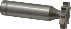Made in USA - 7/8" Diam x 5/32" Face Width, Cobalt, 10 Teeth, Shank Connection Woodruff Keyseat Cutter - Uncoated, 2-5/32" OAL x 1/2" Shank, Straight Teeth, ANSI 507, Old Standard 10 - Apex Tool & Supply