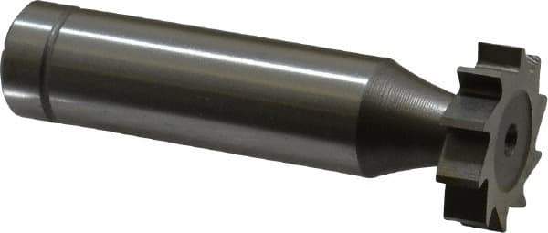 Made in USA - 3/4" Diam x 3/16" Face Width, Cobalt, 10 Teeth, Shank Connection Woodruff Keyseat Cutter - Uncoated, 2-3/16" OAL x 1/2" Shank, Straight Teeth, ANSI 606, Old Standard 9 - Apex Tool & Supply