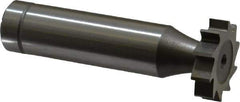 Made in USA - 3/4" Diam x 3/16" Face Width, Cobalt, 10 Teeth, Shank Connection Woodruff Keyseat Cutter - Uncoated, 2-3/16" OAL x 1/2" Shank, Straight Teeth, ANSI 606, Old Standard 9 - Apex Tool & Supply