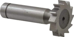 Made in USA - 1-1/8" Diam x 7/32" Face Width, Cobalt, 12 Teeth, Shank Connection Woodruff Keyseat Cutter - Uncoated, 2-7/32" OAL x 1/2" Shank, Straight Teeth, ANSI 709, Old Standard 17 - Apex Tool & Supply