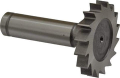 Made in USA - 1-1/2" Diam x 1/4" Face Width, Cobalt, 16 Teeth, Shank Connection Woodruff Keyseat Cutter - Uncoated, 2-1/4" OAL x 1/2" Shank, Straight Teeth, ANSI 812, Old Standard 24 - Apex Tool & Supply