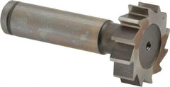 Made in USA - 1-1/8" Diam x 5/16" Face Width, Cobalt, 12 Teeth, Shank Connection Woodruff Keyseat Cutter - Uncoated, 2-5/16" OAL x 1/2" Shank, Straight Teeth, ANSI 1009, Old Standard C - Apex Tool & Supply