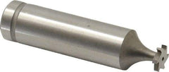Made in USA - 5/16" Diam x 1/16" Face Width, Cobalt, 6 Teeth, Shank Connection Woodruff Keyseat Cutter - Uncoated, 2-1/16" OAL x 1/2" Shank, Staggered Teeth, ANSI 202-1/2, Old Standard 206 - Apex Tool & Supply